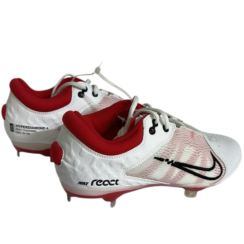 Nike Hyperdiamond 4 Elite React Softball Cleat Spikes University Red White Sz 9